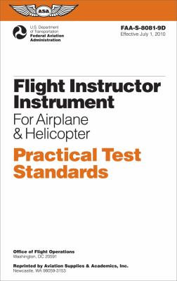 Flight Instructor Instrument Practical Test Standards for Airplane and Helicopter (2024) Faa-S-8081-9d