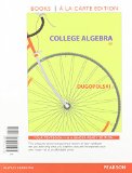 College Algebra, Books a la Carte Edition 6th 9780321919809 Front Cover