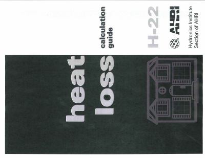 Guide H-22 Heat Loss Calculation 3rd 9780982544815 Front Cover