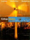 College Algebra Concepts and Models cover art