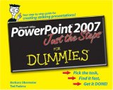 PowerPoint 2007 Just the Steps for Dummiesï¿½ 2007 9780470009819 Front Cover