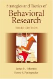 Strategies and Tactics of Behavioral Research  cover art