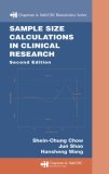 Sample Size Calculations in Clinical Research  cover art