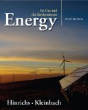 Energy Its Use and the Environment 5th 2012 Revised  9781111990831 Front Cover