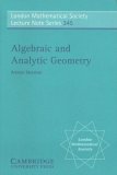 Algebraic and Analytic Geometry 2007 9780521709835 Front Cover