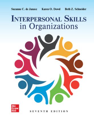 Loose Leaf for Interpersonal Skills in Organizations 7th 9781264072842 Front Cover