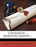 Catalogue Announcements 2011 9781175104847 Front Cover
