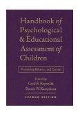 Handbook of Psychological and Educational Assessment of Children Personality, Behavior, and Context cover art