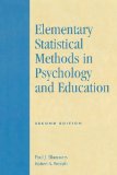 Elementary Statistical Methods in Psychology and Education 2nd 1983 Reprint  9780819126849 Front Cover
