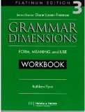 Grammar Dimensions 3, Platinum Edition Workbook 3rd 2000 Workbook  9780838402849 Front Cover