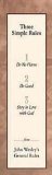 Three Simple Rules Bookmark (Package Of 25) 2007 9780687646852 Front Cover