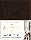 KJV, Journal the Word Bible, Large Print, Cloth over Board, Green Floral, Red Letter Reflect, Journal, or Create Art Next to Your Favorite Verses  9780718090852 Front Cover