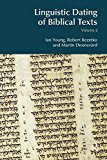 Linguistic Dating of Biblical Texts: Volume 2  9781138890862 Front Cover