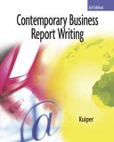 Contemporary Business Reports 3rd 2006 Revised  9780324401875 Front Cover