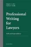 Professional Writing for Lawyers Skills and Responsibilities cover art