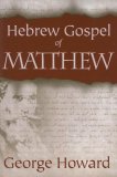 Hebrew Gospel of Matthew  9780865549890 Front Cover