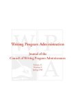 Wp Writing Program Administration 31. 3 2008 9781602350892 Front Cover
