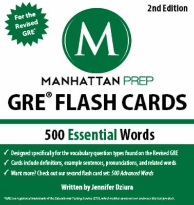 500 Essential Words GREï¿½ Flash Cards 2nd 2012 Revised  9781935707899 Front Cover