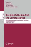 Bio-Inspired Computing and Communication First Workshop on Bio-Inspired Design of Networks, BIOWIRE 2007 Cambridge, UK, April 2-5, 2007, Revised Papers 2008 9783540921905 Front Cover