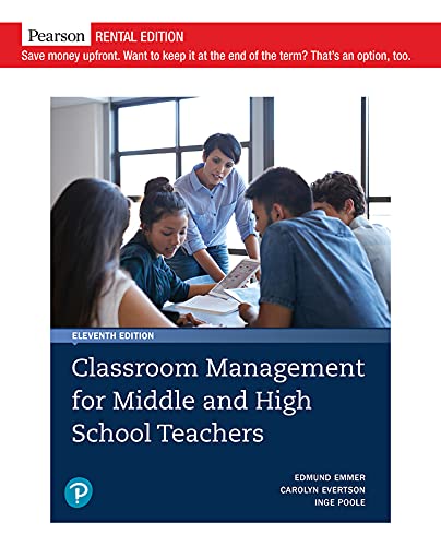 Classroom Management for Middle and High School Teachers  9780136837923 Front Cover