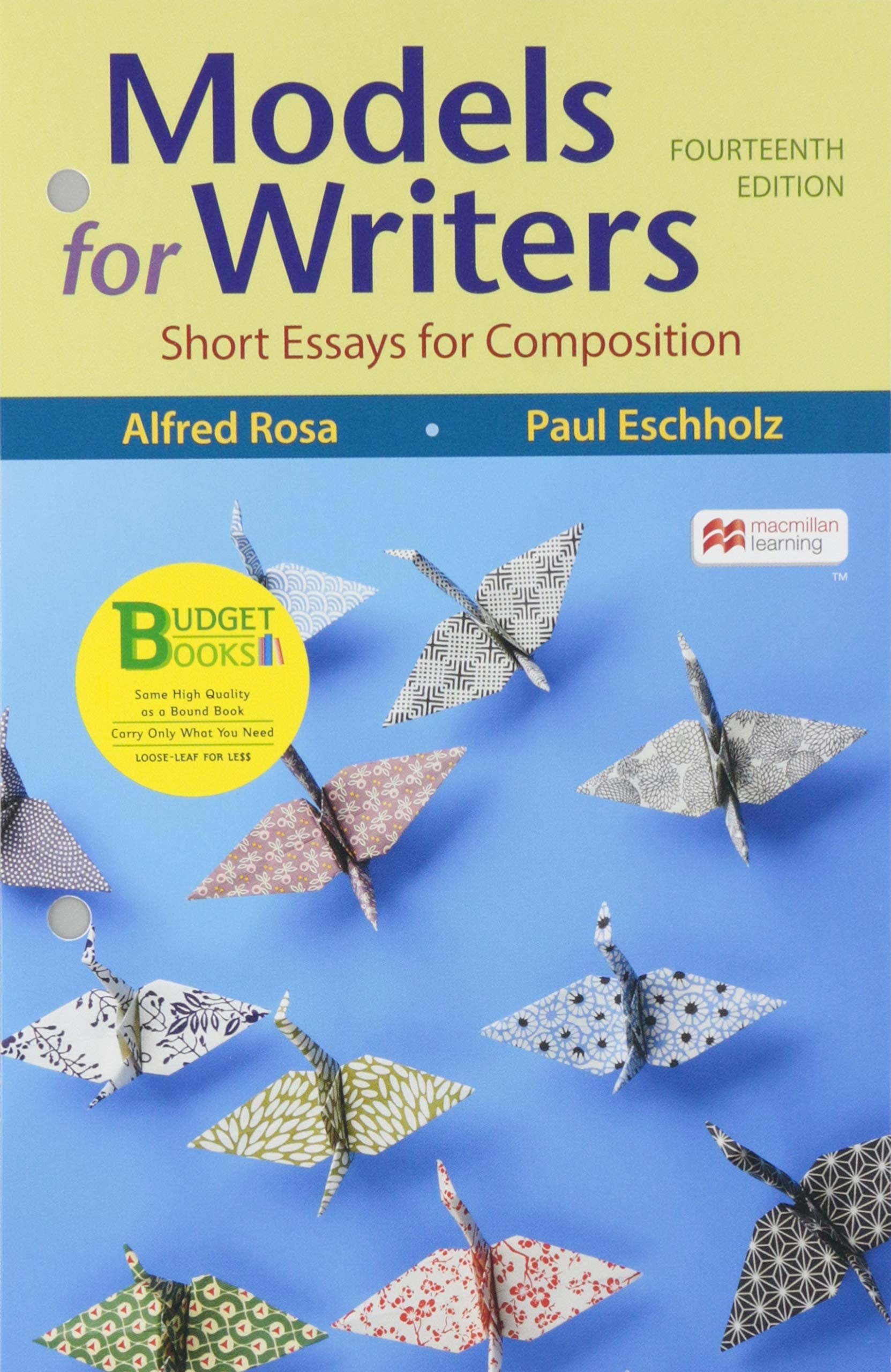 Loose-Leaf Version for Models for Writers 14th 9781319325923 Front Cover