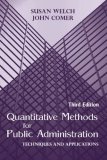 Quantitative Methods for Public Administration Techniques and Applications cover art