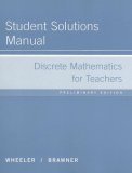 Discrete Mathematics for Teachers Student Solutions Manual 2004 9780618433933 Front Cover