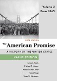 The American Promise: From 1865; Value Edition cover art