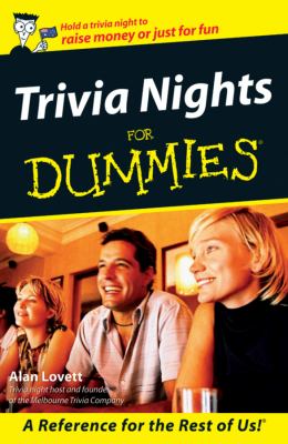 Trivia Nights for Dummies 2010 9780731405947 Front Cover