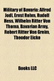 Military of Bavari Rudolf Hess 2010 9781156535950 Front Cover