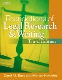 Foundations of Legal Research and Writing 3rd 2005 Revised  9781418013950 Front Cover