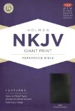 NKJV Giant Print Reference Bible, Black Imitation Leather  cover art