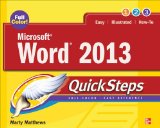 Microsoftï¿½ Word 2013 QuickSteps  cover art