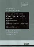 Cases and Materials on Corporations Including Partnerships and Limited Liability Companies, 11th, Statutory Supplement Incl. Partner... Stat. Supplement cover art