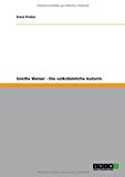 Grethe Weiser - Die Volkstï¿½mliche Autorin 2012 9783656160977 Front Cover