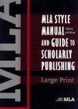 MLA Style Manual and Guide to Scholarly Publishing  cover art