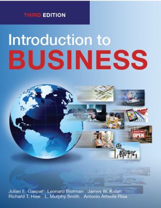 INTRODUCTION to BUSINESS, Third Edition (PB-4C) 3rd 9781942041986 Front Cover