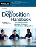 Nolo's Deposition Handbook 5th 2010 Revised  9781413311990 Front Cover